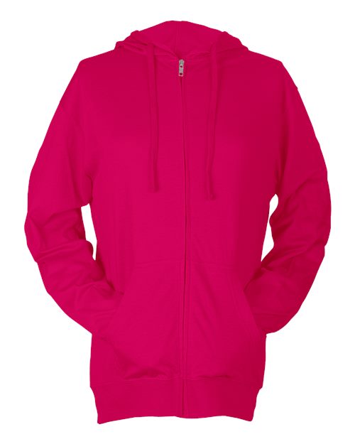 Unisex Beach Full-Zip Hooded Long Sleeve T-Shirt