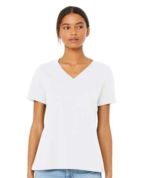 BELLA + CANVAS Women's Relaxed Heather CVC V-Neck Tee 6405CVC