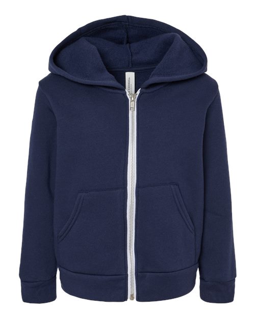 BELLA + CANVAS Toddler Sponge Fleece Full-Zip Hoodie Sweatshirt 3739T