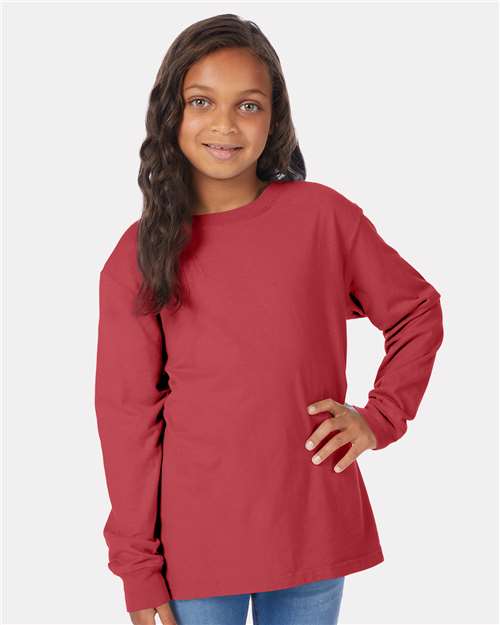 Youth Garment-Dyed Long Sleeve T-Shirt