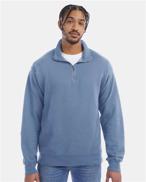 Unisex Garment-Dyed Quarter-Zip Sweatshirt