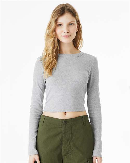 BELLA + CANVAS Women's Micro Rib Long Sleeve Baby Tee 1501