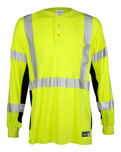 Kishigo Unisex FR Long Sleeve Henley T-Shirt F694