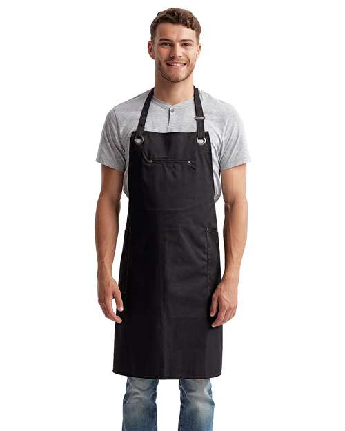 Artisan Collection by Reprime Barley Contrast Stitch Recycled Bib Apron RP121