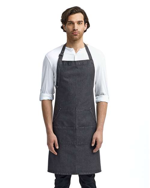 Artisan Collection by Reprime Jeans Stitch Denim Bib Apron RP126