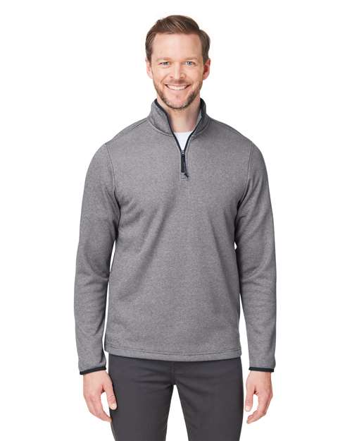 CORE365 Men's Venture Heathered Stripe Quarter-Zip Pullover CE73