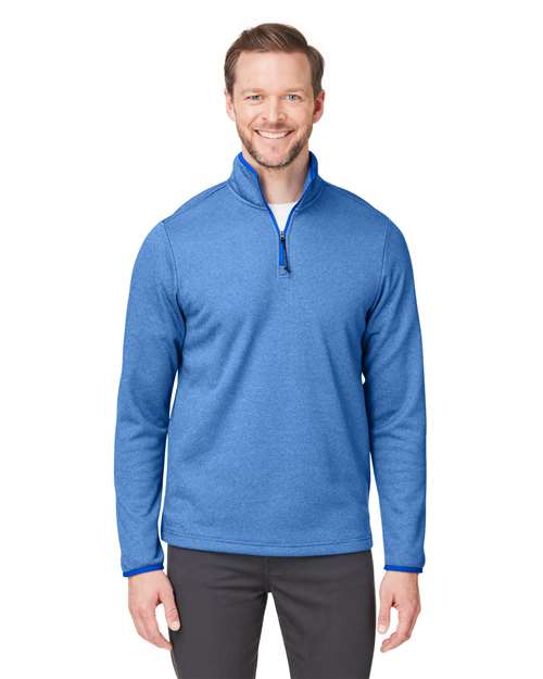 CORE365 Men's Venture Heathered Stripe Quarter-Zip Pullover CE73