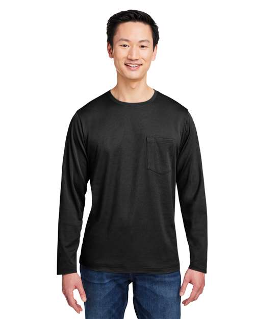 Harriton Unisex Charge Snag and Soil Protect Long Sleeve T-Shirt M118L