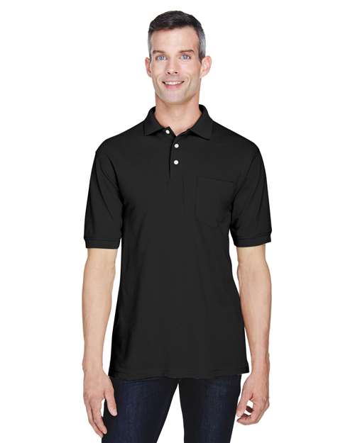 Harriton Men's Easy Blend™ Polo with Pocket M265P
