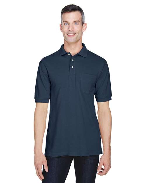 Harriton Men's Easy Blend™ Polo with Pocket M265P