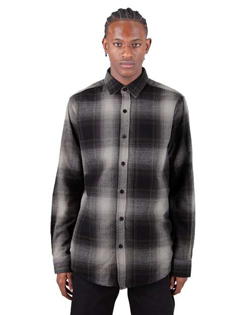 Shaka Wear Unisex Plaid Flannel Overshirt SHHFS