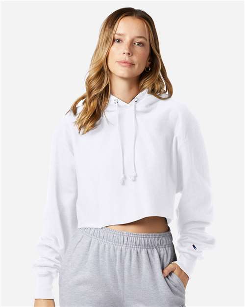Women's Reverse Weave® Hooded Cropped Sweatshirt