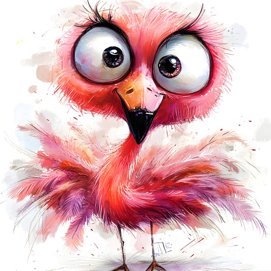 Pink Quirky Flamingo 01
