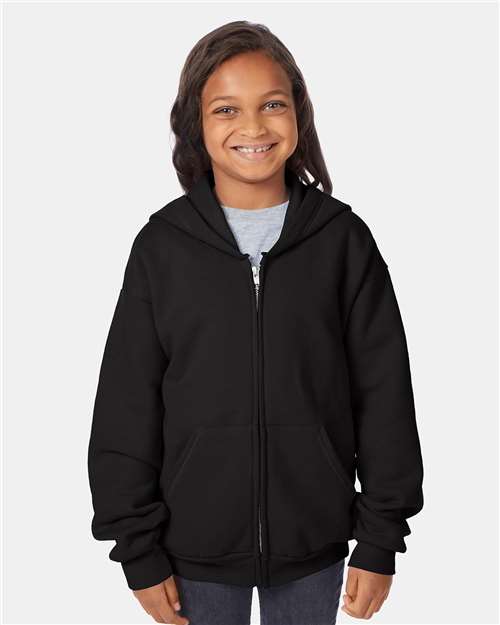 Hanes Youth EcoSmart® Full-Zip Hooded Sweatshirt P480