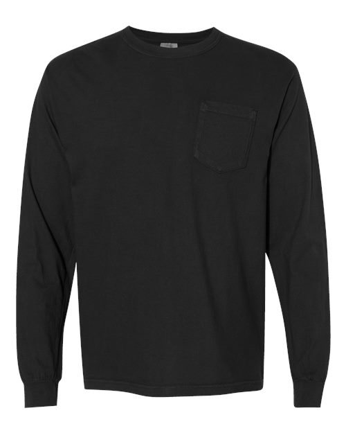 Unisex Garment-Dyed Heavyweight Long Sleeve Pocket T-Shirt