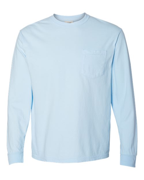 Unisex Garment-Dyed Heavyweight Long Sleeve Pocket T-Shirt