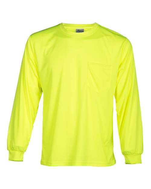 Kishigo Unisex Microfiber Polyester Long Sleeve T-Shirt 9122-9123