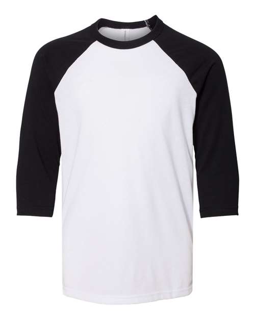 BELLA + CANVAS Youth Three-Quarter Sleeve Baseball Tee 3200Y