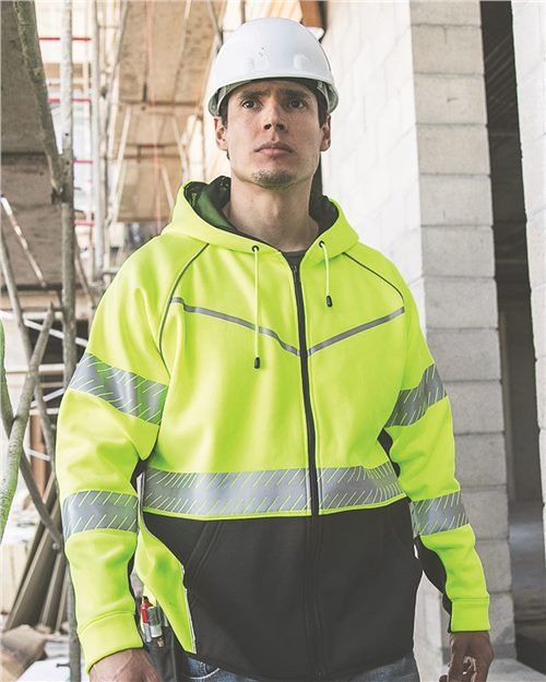 Kishigo Unisex Premium Black Series® Full-Zip Hooded Sweatshirt JS150