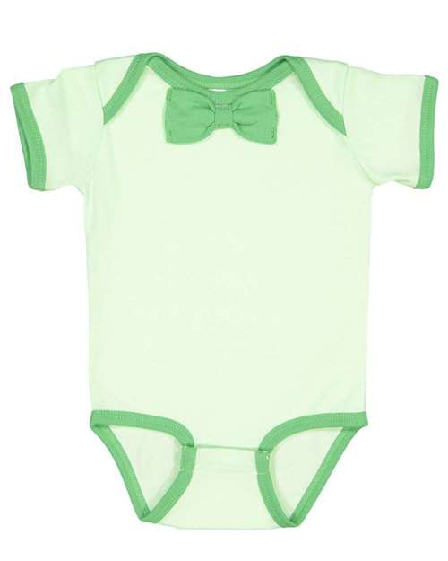 Infant Baby Rib Bow Tie Bodysuit