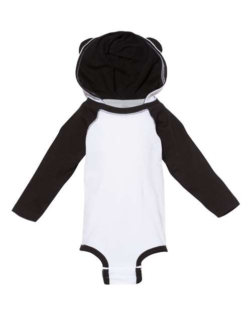 Infant Fine Jersey Character Hooded Long Sleeve Bodysuit with Ears