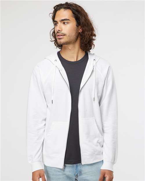 Independent Trading Co. Unisex Icon Lightweight Loopback Terry Full-Zip Hooded Sweatshirt SS1000Z
