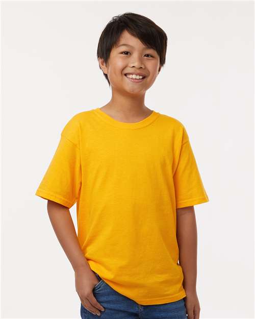 Youth Gold Soft Touch T-Shirt - Athletic Grey