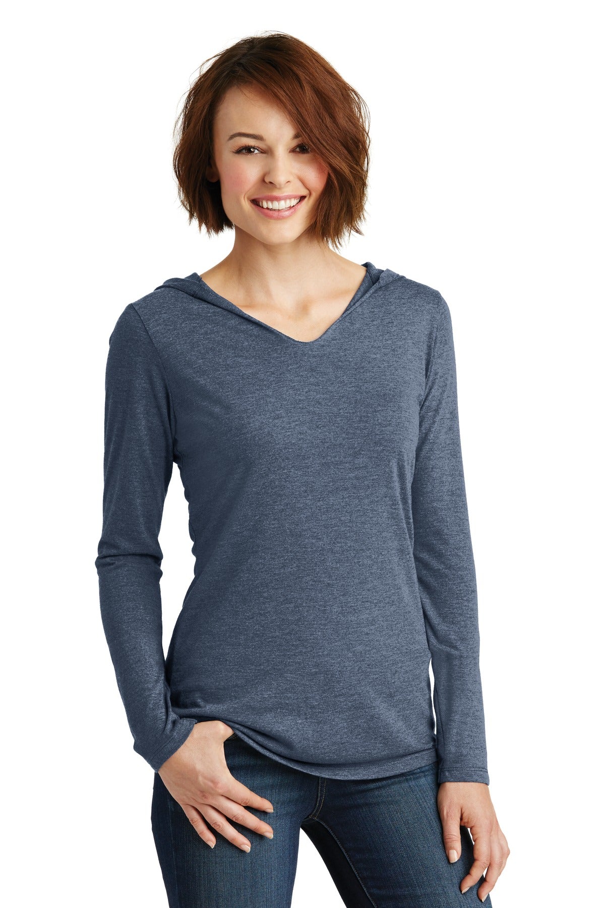 District ® Women's Perfect Tri ® Long Sleeve Hoodie. DM139L