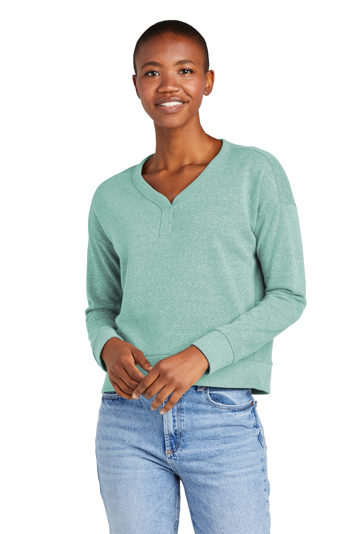 District ® Women's Perfect Tri ® Fleece V-Neck Sweatshirt DT1312