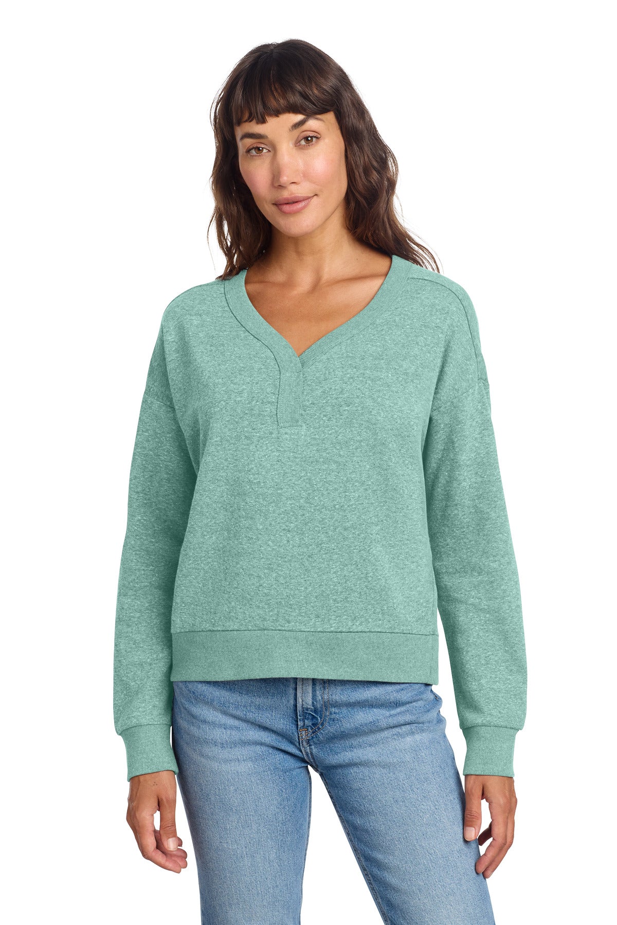 District ® Women's Perfect Tri ® Fleece V-Neck Sweatshirt DT1312