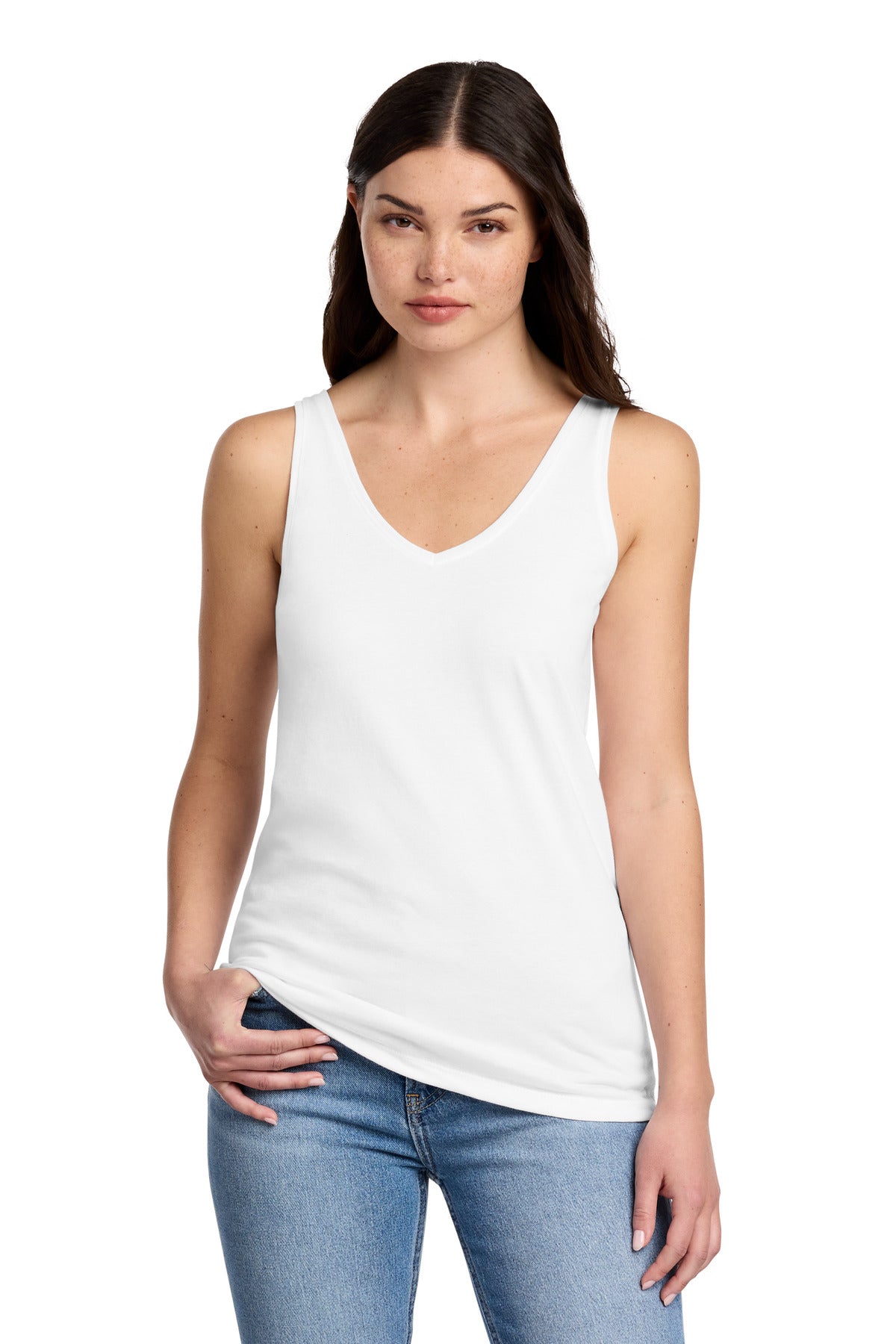 District ® Women's Perfect Blend ® CVC V-Neck Tank DT154