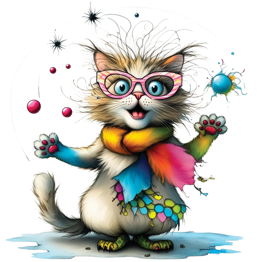 Funny Quirky Cat 01