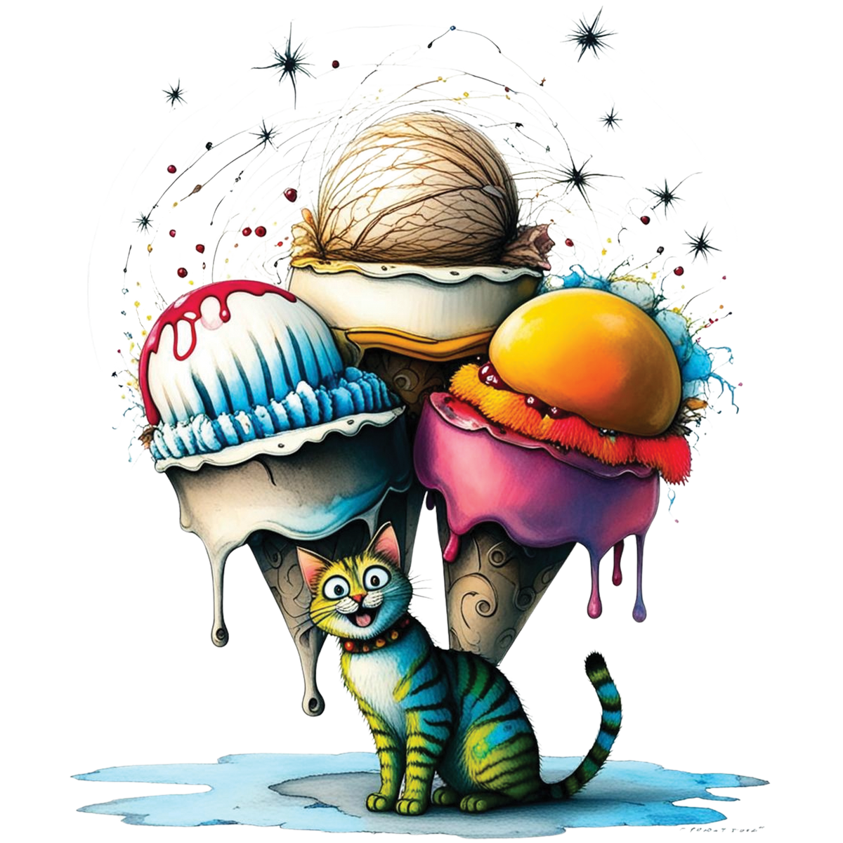Funny Quirky Cat 06