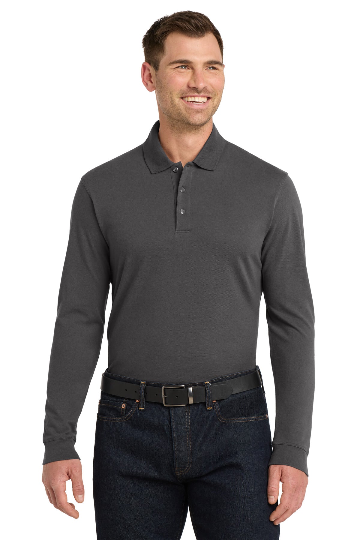 Port Authority ® EZCotton ® Long Sleeve Polo. K8000LS