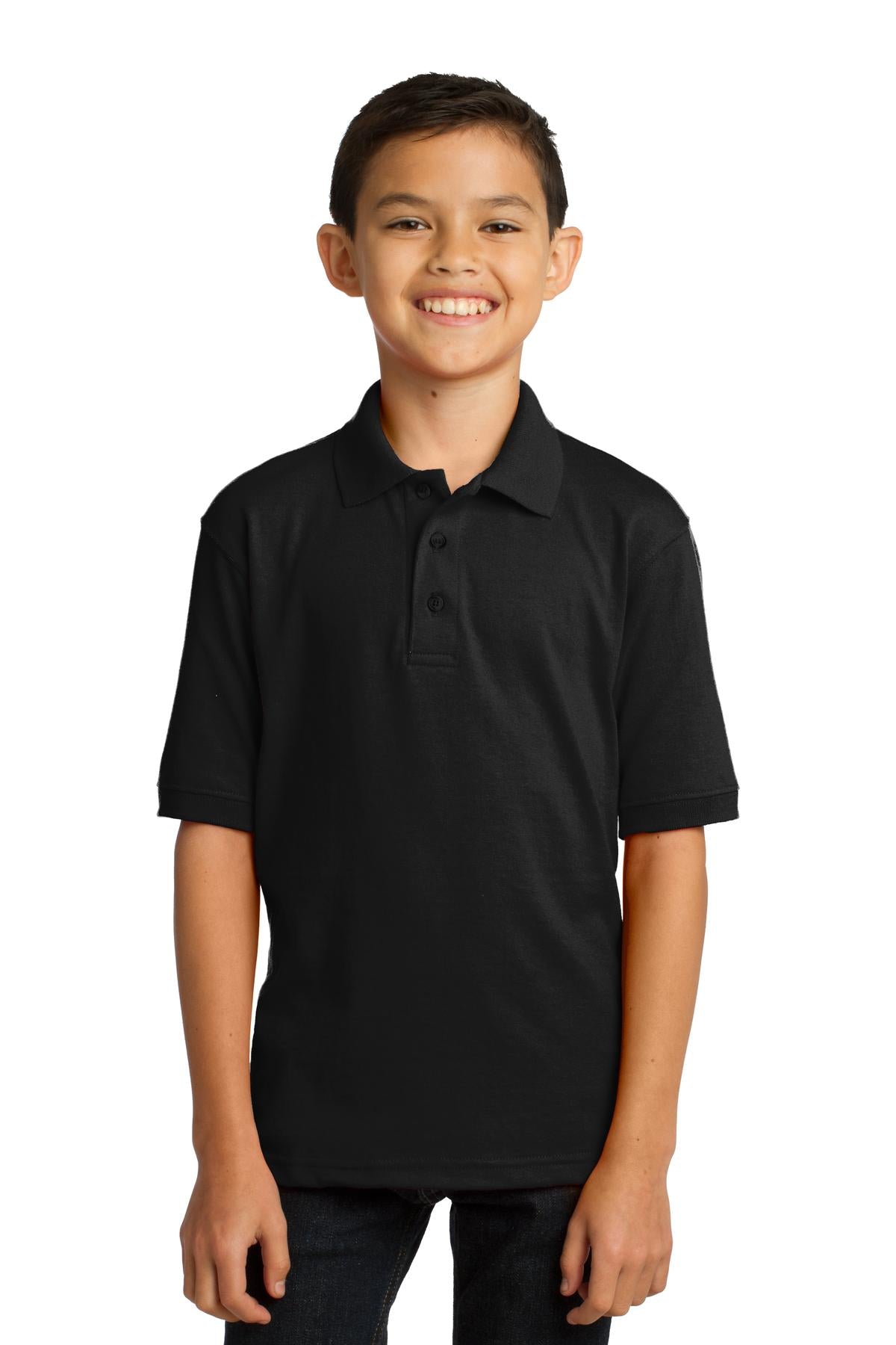 Port & Co ™ Youth Core Blend Jersey Knit Polo. KP55Y