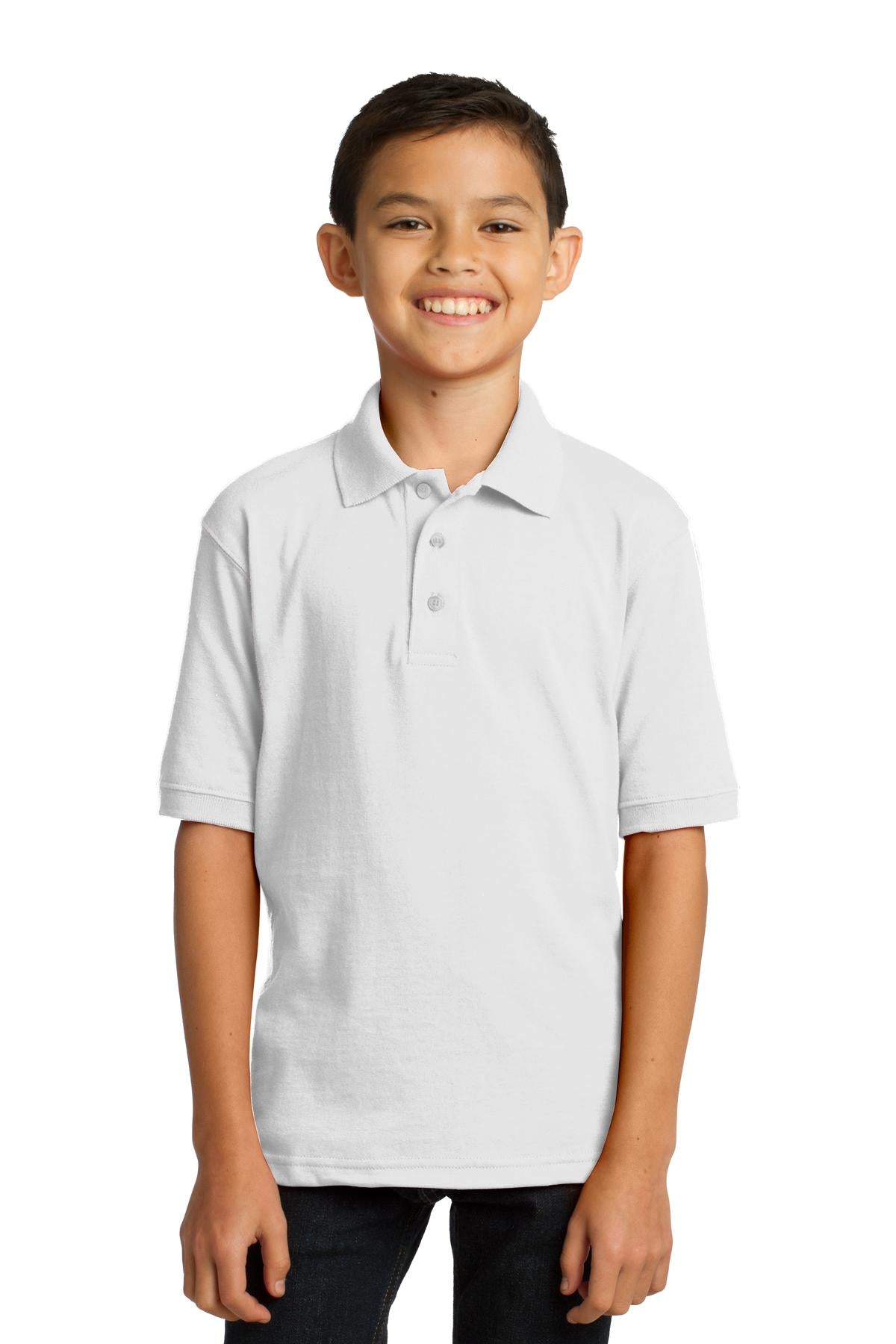Port & Co ™ Youth Core Blend Jersey Knit Polo. KP55Y