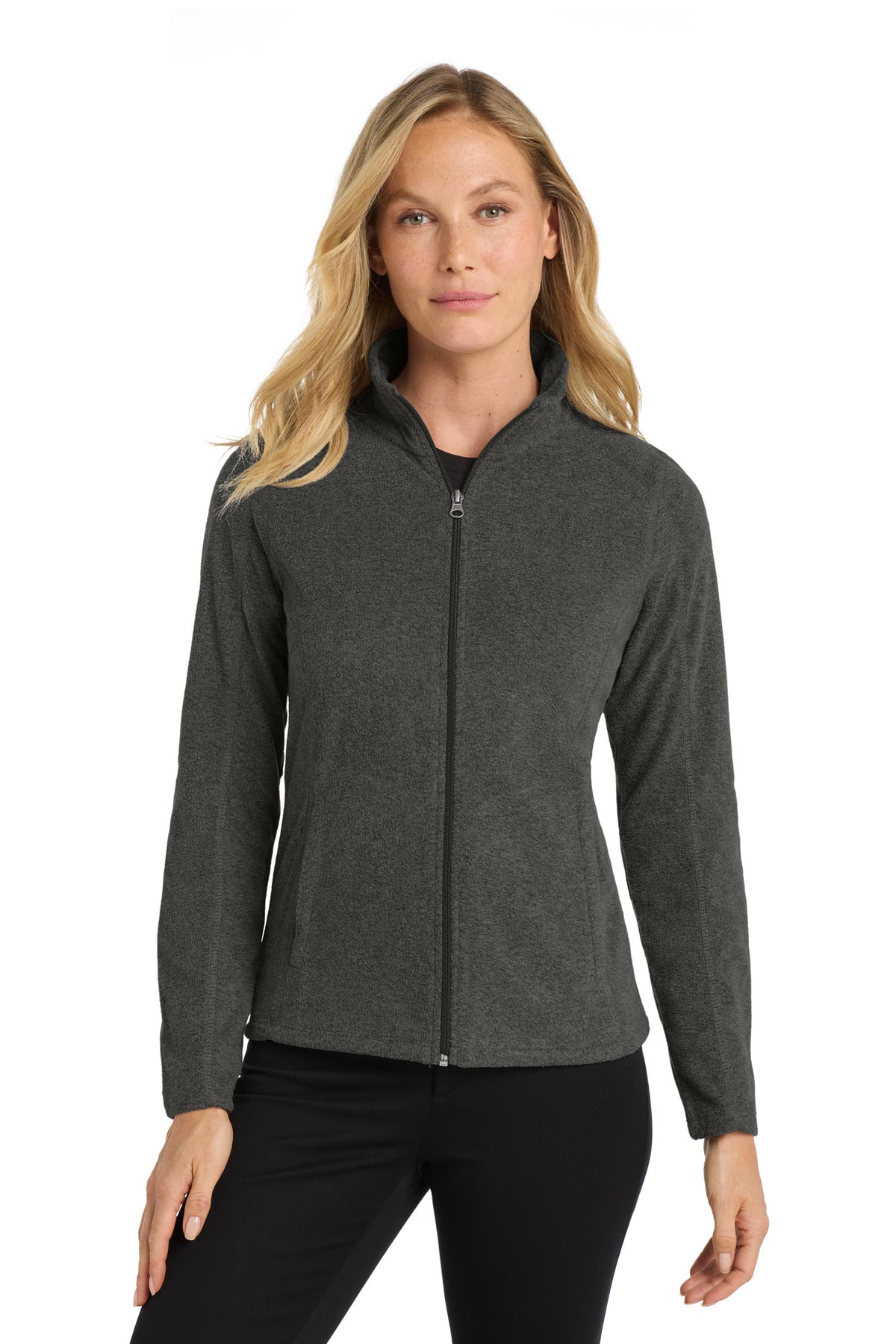 Port Authority ® Women's Heather Microfleece Full-Zip Jacket. L235