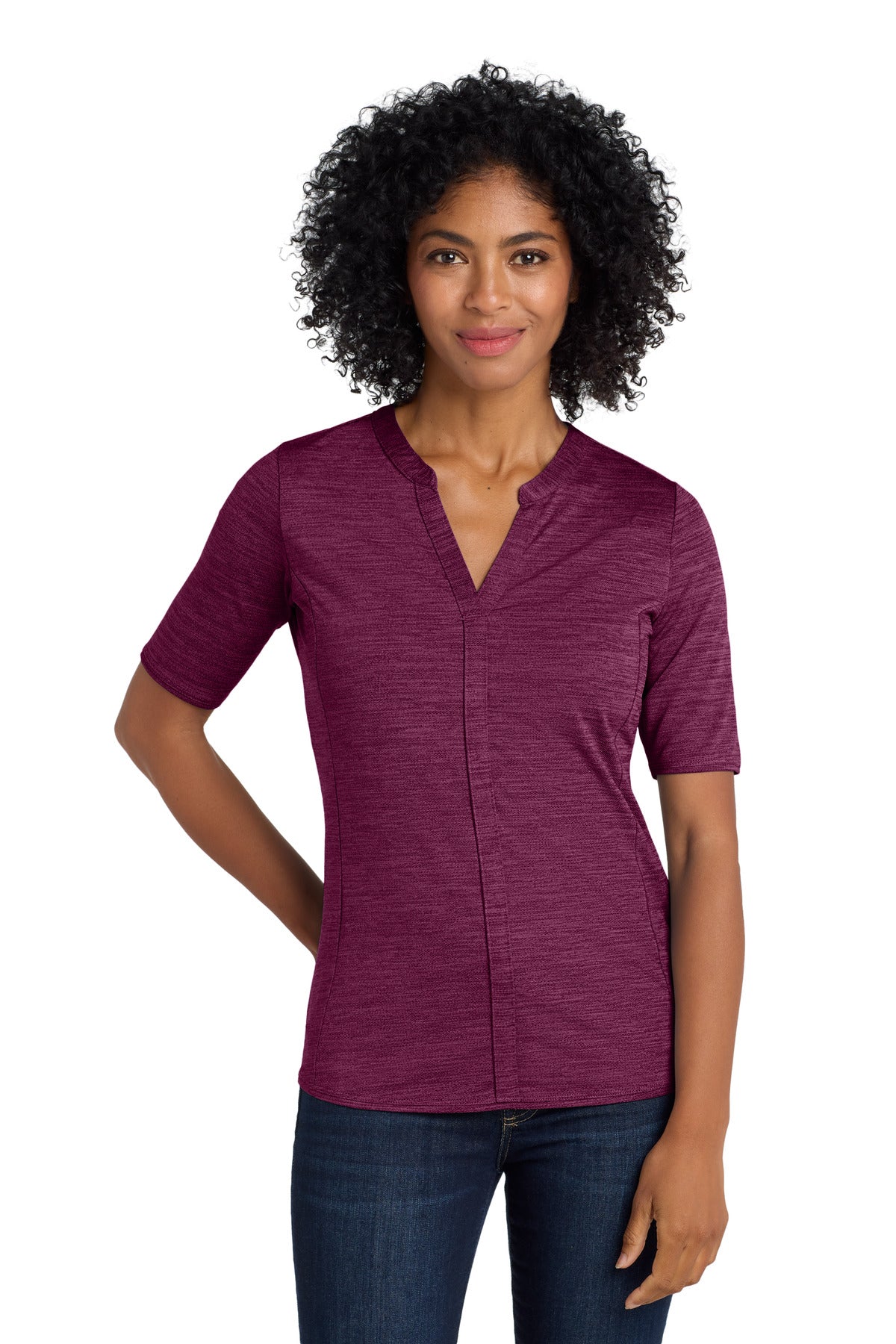 Port Authority ® Women's Stretch Heather Open Neck Top LK583