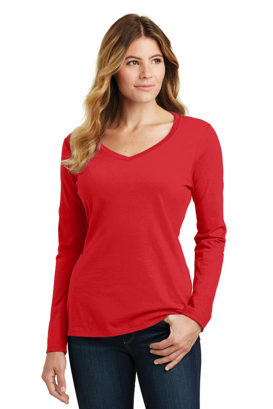 Port & Co ™ Women's Long Sleeve Fan Favorite V-Neck Tee. LPC450VLS