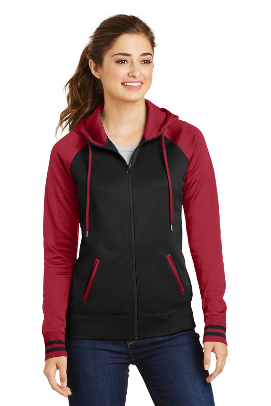 Sport-Tek ® Women's Sport-Wick ® Varsity Fleece Full-Zip Hooded Jacket. LST236
