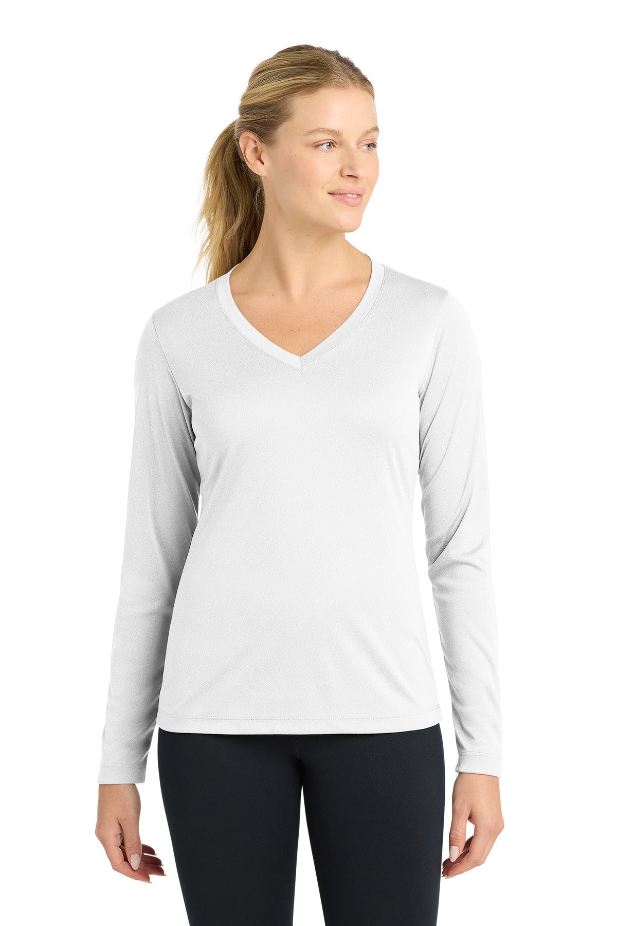 Sport-Tek ® Women's Long Sleeve PosiCharge ® Competitor™ V-Neck Tee. LST353LS