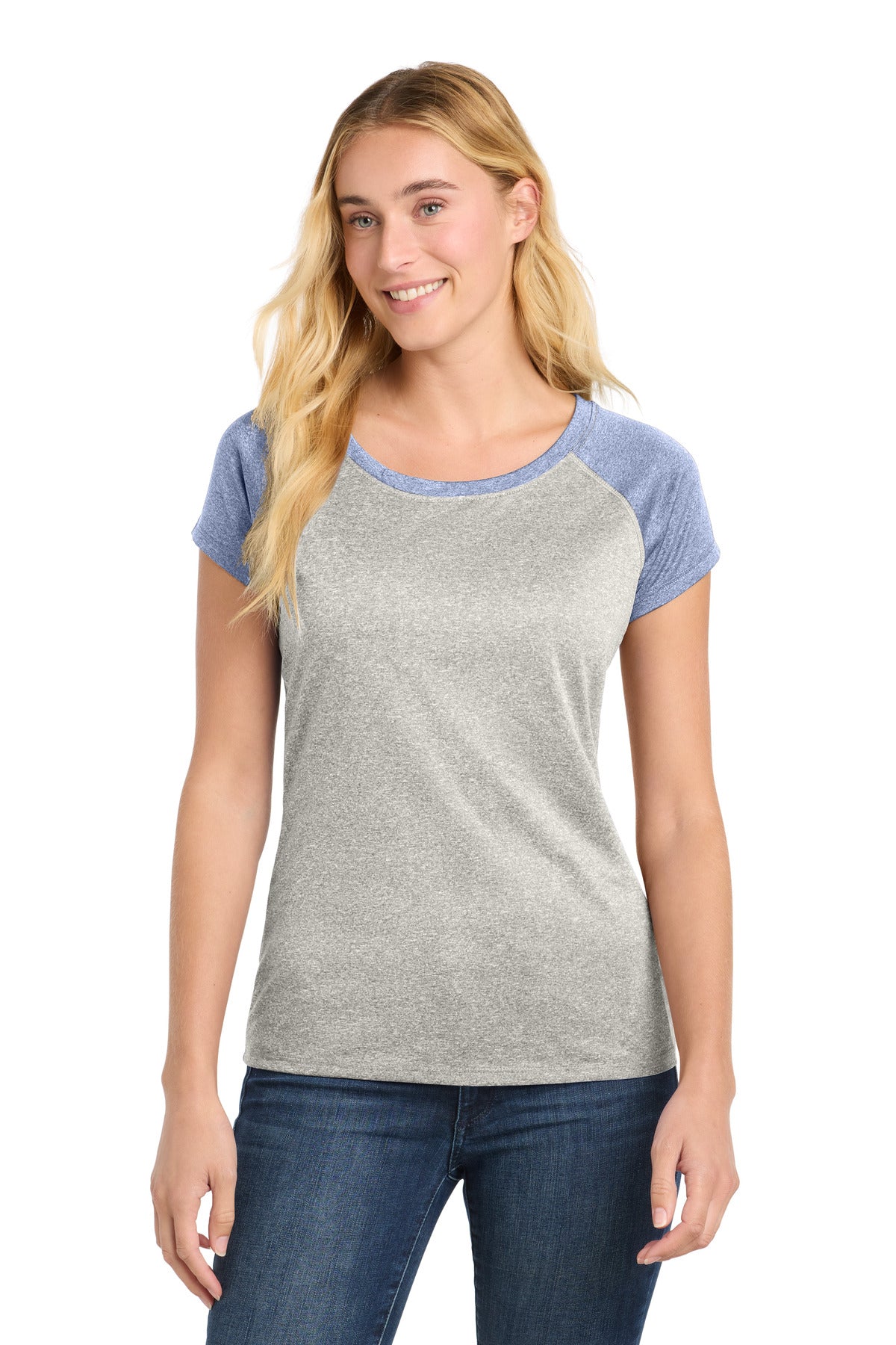 Sport-Tek ® Women's Heather-On-Heather Contender ™ Scoop Neck Tee. LST362
