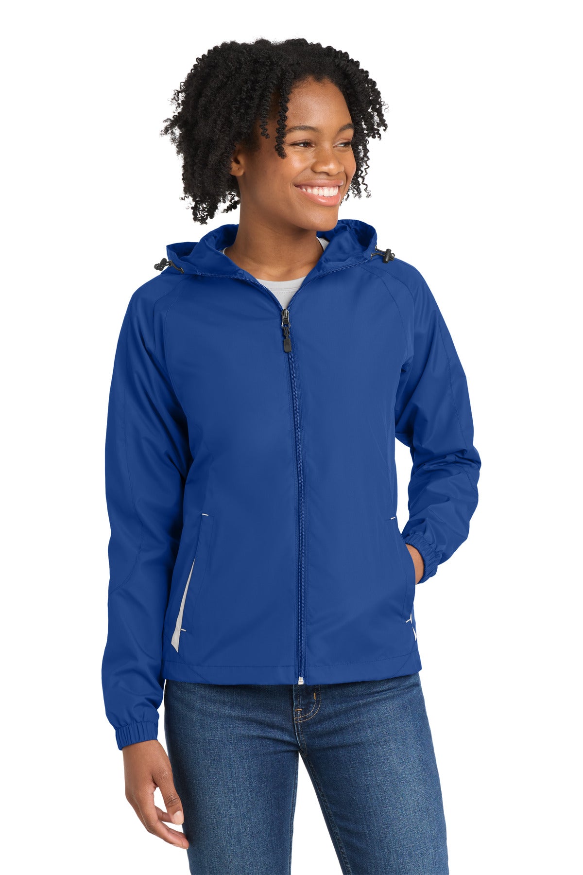 Sport-Tek ® Women's Colorblock Hooded Raglan Jacket. LST76
