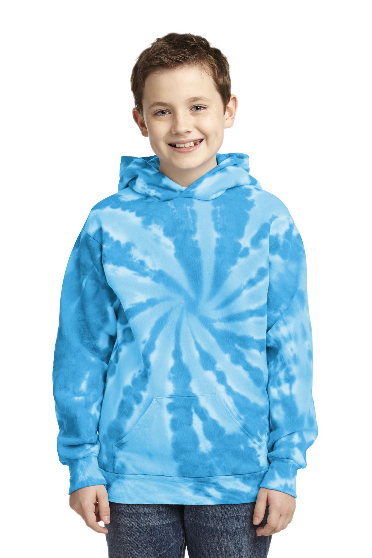 Port & Co ™ Youth Tie-Dye Pullover Hooded Sweatshirt. PC146Y