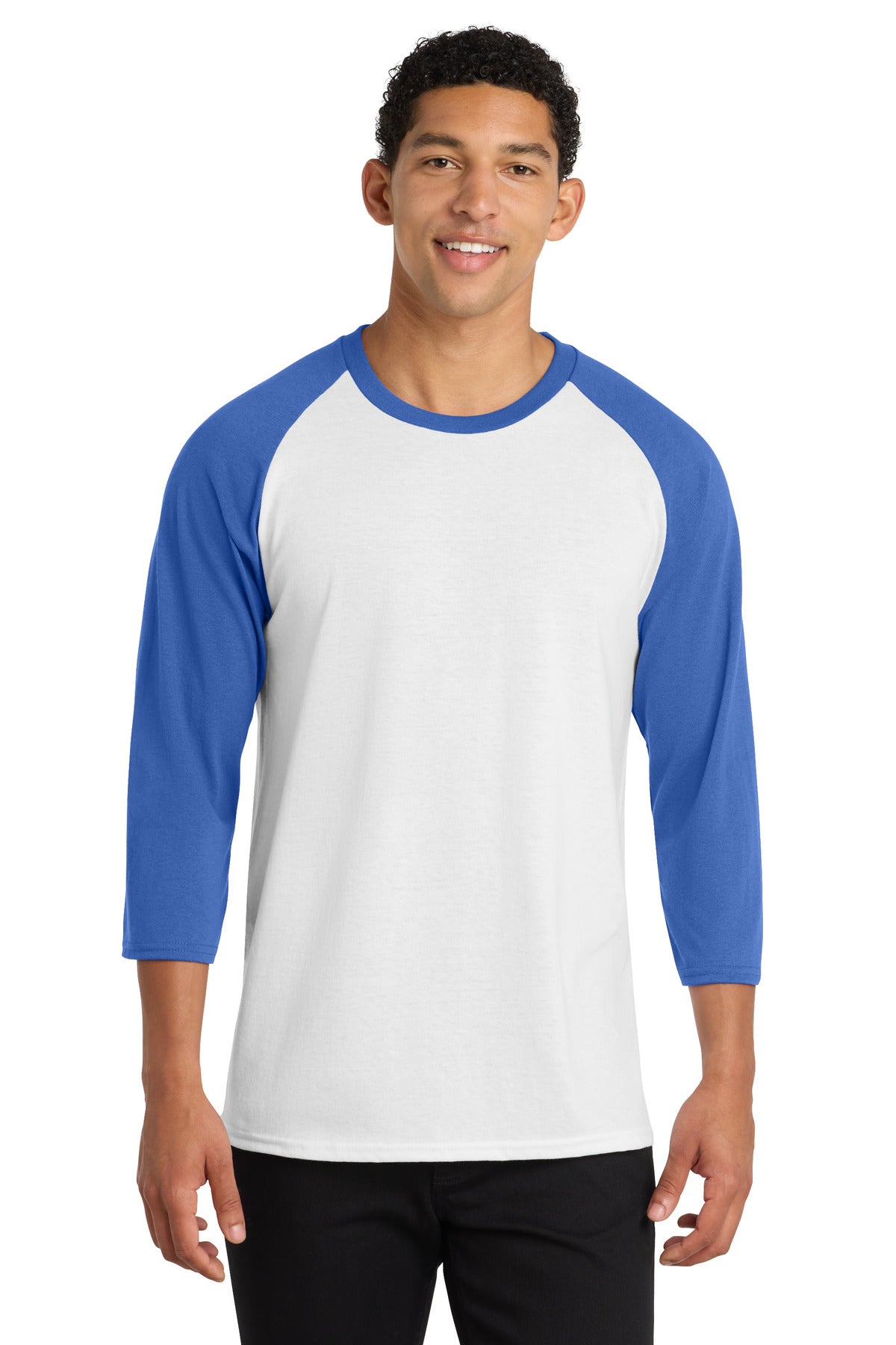 Port & Co ™ Core Blend 3/4-Sleeve Raglan Tee. PC55RS