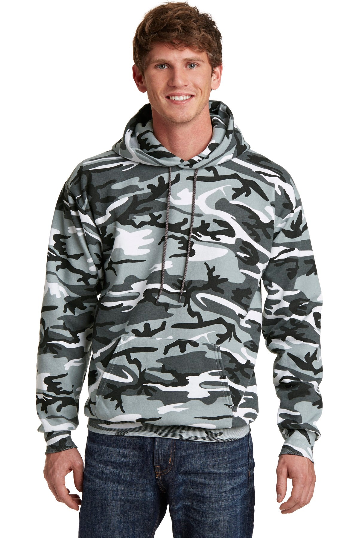Port & Co ™ Core Fleece Camo Pullover Hooded Sweatshirt. PC78HC