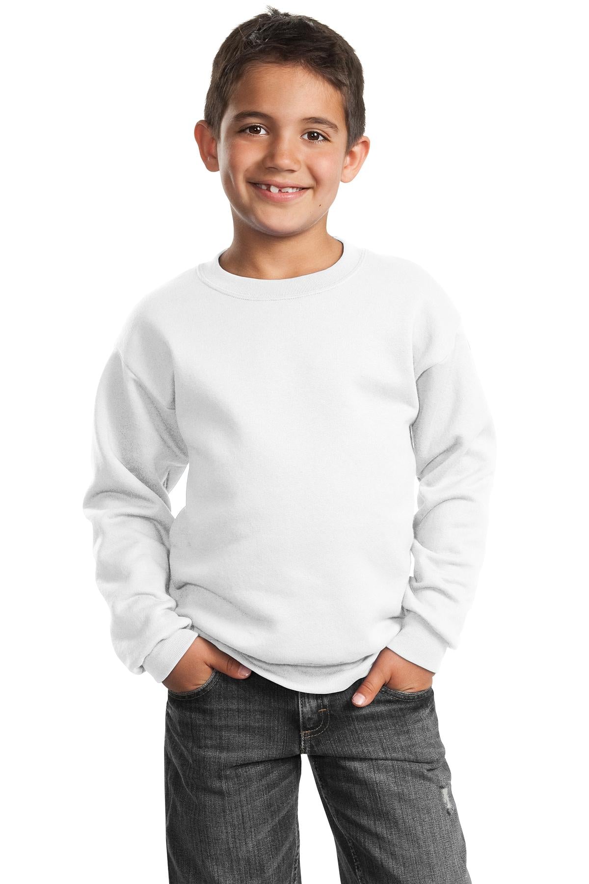 Port & Co ™ Youth Core Fleece Crewneck Sweatshirt. PC90Y
