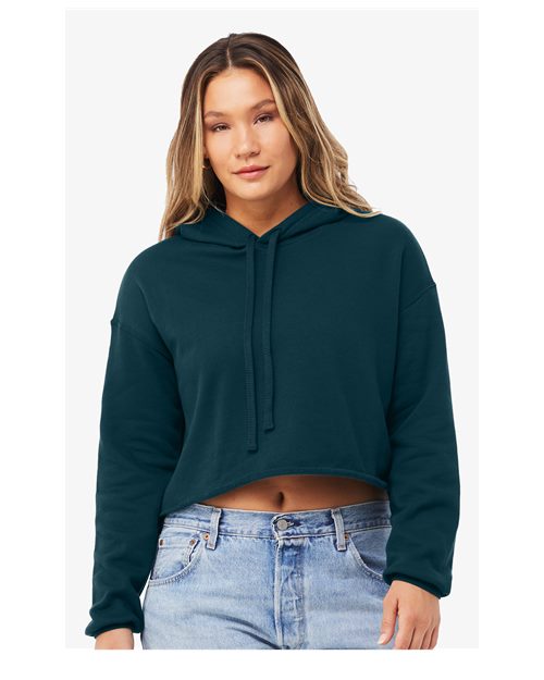 BELLA + CANVAS Women's Crop Fleece Hoodie Sweatshirt 7502