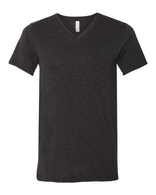 Unisex Heather CVC V-Neck Tee - Athletic Heather