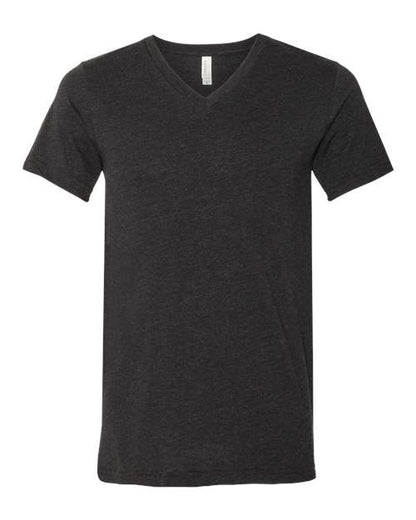 Unisex Heather CVC V-Neck Tee - Athletic Heather